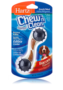Hartz Chew ‘n Clean Bounce & Bite Small 3270011014 - Играчка за куче за почистване на зъби размер S