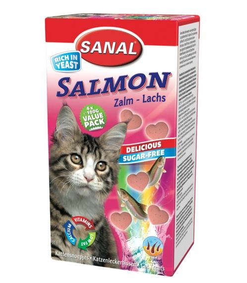 Sanal Salmon - лакомство за котки с вкус на сьомга 400гр