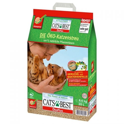 Cat's Best Oko Plus Organic Cat Litter- Екологична постелка за котешка тоалетна 20л/8.6кг