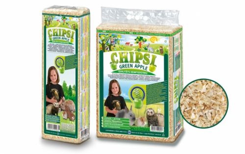 Chipsi Green Apple - Талаш с аромат на ябулка за домашни животни 15л