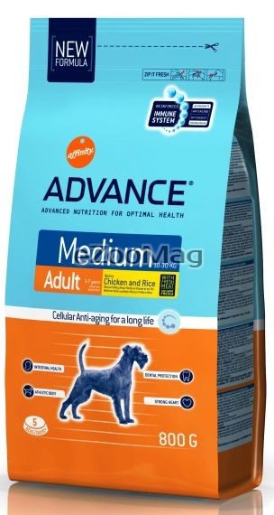 Advance Dog Medium Adult - суха храна за средни израстнали кучета 14кг