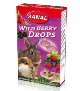 Sanal Wild Berry Drops -  бонбони с горски плодове за гризачи 45гр